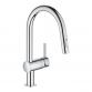 Grohe NEW Minta kkkenarmatur m/udtrk og Dual spray - Krom