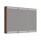 Dansani Level spejlskab 120 m/lys, lysstyring, 3 l�ger og tr�bakker - Brun eg