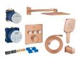 Grohe Cube SmartControl 310 komplet brusesystem m/SmartActive brus til indbygning - B�rstet warm sunset
