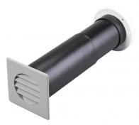 Teleskopventil Ø75 mm, 210/350 mm, grå/hvid, type 300