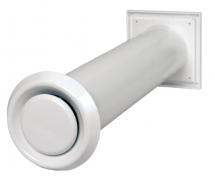 Murventil komplet med insektnet Ø100 mm hvid, type 100