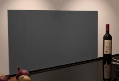 Firkantet stænkplade til køkken - 60 x 30 cm - Mat grå glas Firkantet stænkplade til køkken - 60 x 30 cm - Mat grå glas