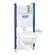 Grohe Solido Bau 5-i-1 toiletpakke inkl. sæde m. softclose, cisterne og krom betjening