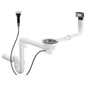 hansgrohe D14-11 automatisk af- og overlbsst til enkelt vask - Rustfrit stl