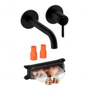 Damixa Iris komplet hndvaskarmatur til indbygning - Mat sort