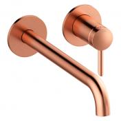 Damixa Iris hndvaskarmatur til indbygning m/Koldstart - 250 mm - Brstet kobber