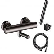 Damixa Iris komplet badekararmatur - Brstet grafitgr