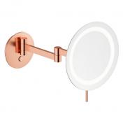 Damixa Zen make-up spejl m/lys og 5x forstrrelse - Brstet kobber