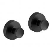 Damixa Zen hndkldekrog m/roset 2 stk. - Mat sort