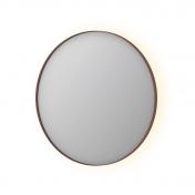 Sanibell Ink SP17 rundt spejl m/backlight, varme og sensor Ø80 - Børstet kobber