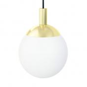 Casse Luna pendel m/hvidt glas - Brstet messing