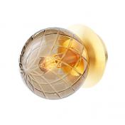 Casse Muro vglampe m/bruntonet glas - Brstet messing