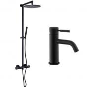 Casse Crystal Cut komplet pakke til badevrelset - Mat sort