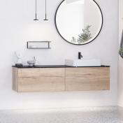 Dansani Luna Urban 160 mbelst m/Cube hndvask og skuffer - Natur eg