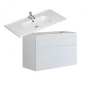 Dansani Luna Urban 100 mbelst m/Kantate vask og skuffer - Hj - Hvid mat