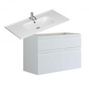 Dansani Luna Urban 100 mbelst m/Kantate vask og integrerede greb - Hj - Hvid mat