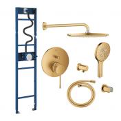 Grohe Essence 310 komplet brusesystem m/Shower Frame - Brstet Cool Sunrise