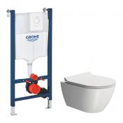 GSI Pura mat hvid 50 toiletpakke inkl. sde m. softclose, cisterne og hvid betjening