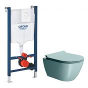 GSI Pura Ghiaccio 50 toiletpakke inkl. sde m. softclose, cisterne og hvid betjening