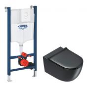 Catalano Sfera 55 mat sort toiletpakke inkl sde m/SoftClose, cisterne og betjening i hvid