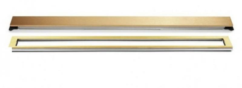 Unidrain afløb 300 mm/10 mm ramme - Børstet messing Unidrain afløb 300 mm/10 mm ramme - Børstet messing