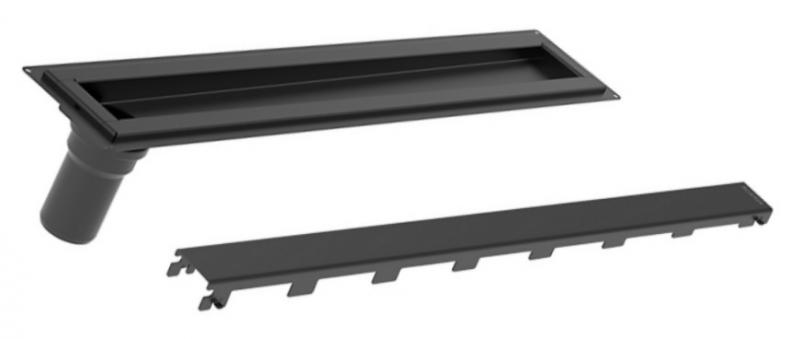 Blucher Waterline 900 mm afløb m/Copenhagen Line rist - Sort Blucher Waterline 900 mm afløb m/Copenhagen Line rist - Sort