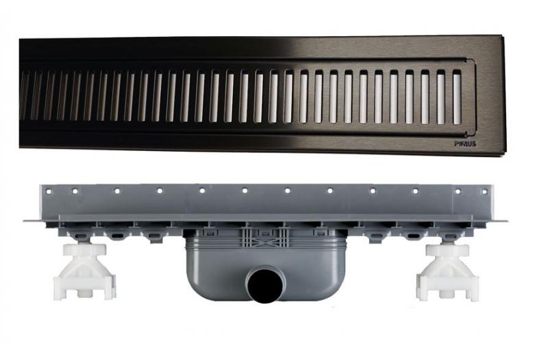 Purus Line RIB afløbspakke 800 mm - vandret - Sort Purus Line RIB afløbspakke 800 mm - vandret - Sort