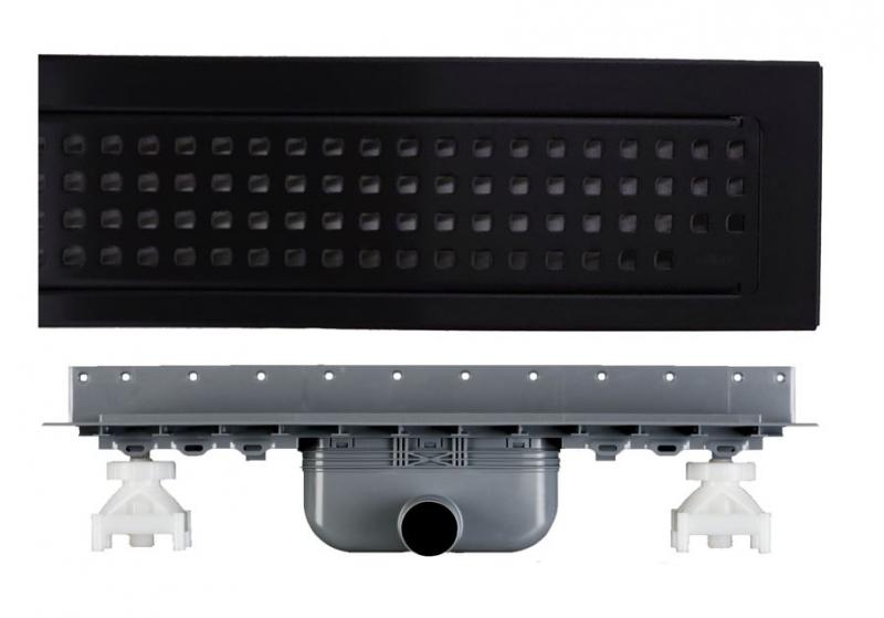 Purus Line CHESS afløbspakke 800 mm - vandret - Sort Purus Line CHESS afløbspakke 800 mm - vandret - Sort