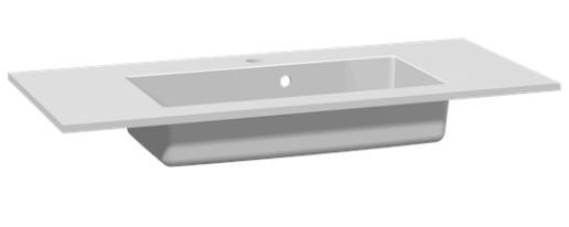 Dansani Minore 100 møbelvask - Uden hanehul - Hvid mat Dansani Minore 100 møbelvask - Uden hanehul - Hvid mat