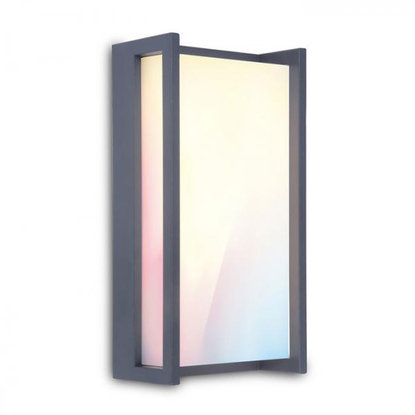 Lutec Connected Qubo udendørslampe til væg m/appstyring og farveskift