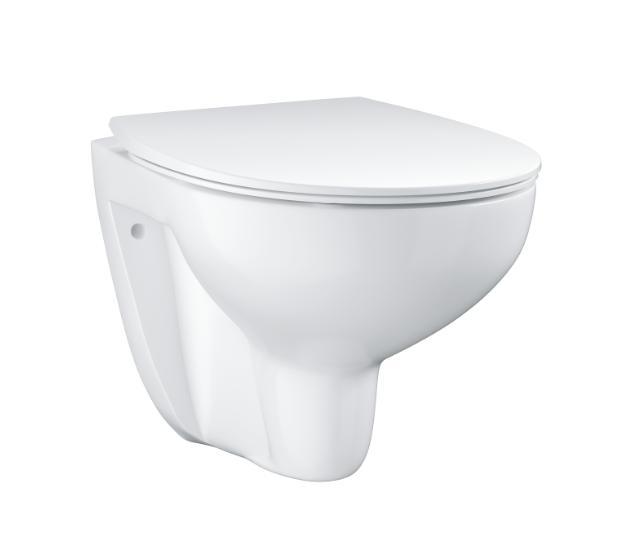 Grohe Bau Ceramic væghængt toilet inkl/slim toiletsæde m/SoftClose og QuickRelease