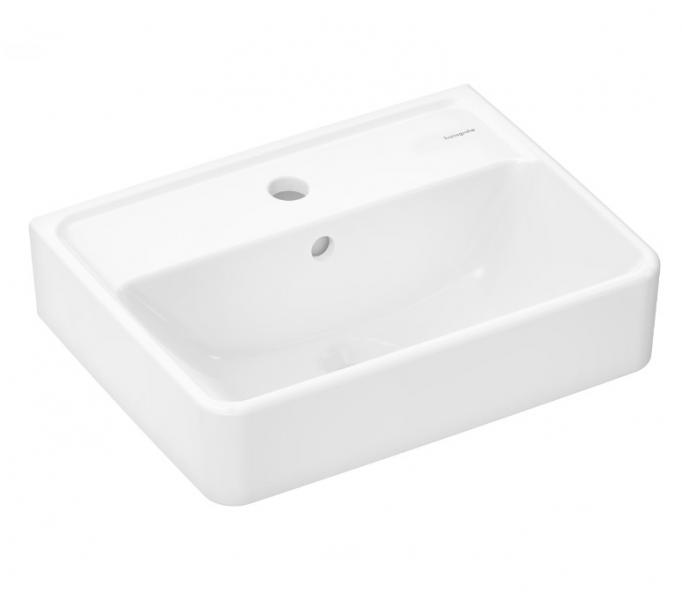 hansgrohe Xanuia Q 45 kompakt håndvask t/væg - 1 hanehul hansgrohe Xanuia Q 45 kompakt håndvask t/væg - 1 hanehul