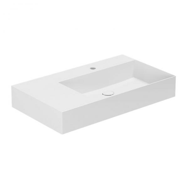 Lavabo Elegance SQ 81 L håndvask t/væg eller møbel - Uden overløb Lavabo Elegance SQ 81 L håndvask t/væg eller møbel - Uden overløb