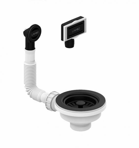 Lavabo universal bundventil til køkkenvask - Sort Lavabo universal bundventil til køkkenvask - Sort