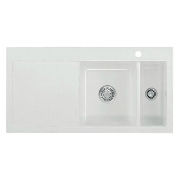 Lavabo Mera 100 porcelænskøkkenvask - Vaske til højre Lavabo Mera 100 porcelænskøkkenvask - Vaske til højre