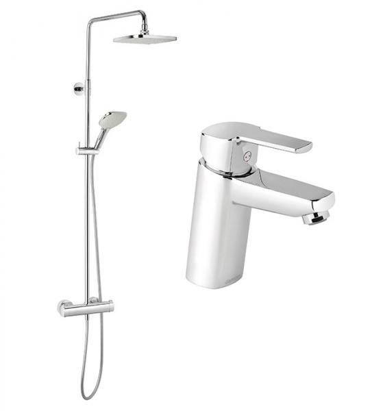 Damixa Pine komplet pakke til badeværelset - Krom