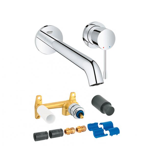 Grohe Essence New L komplet armatur til indbygning i v&aelig;g - Krom