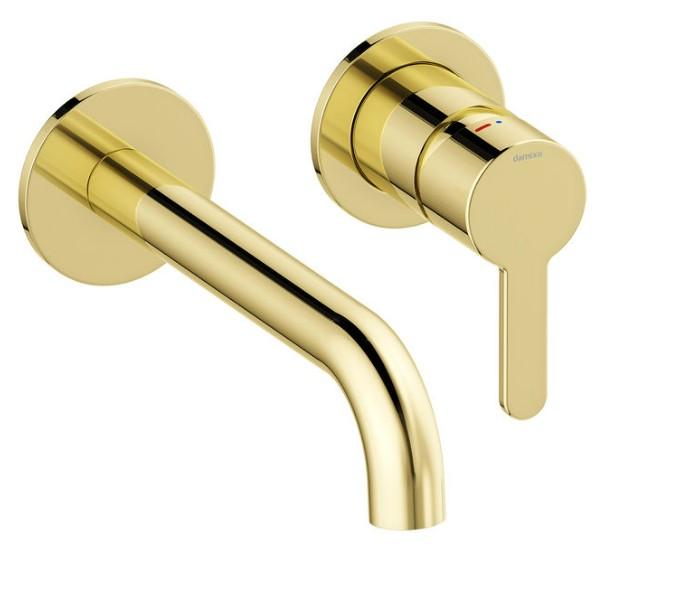 Damixa Silhouet armatur til indbygning i væg - Poleret messing Damixa Silhouet armatur til indbygning i væg - Poleret messing