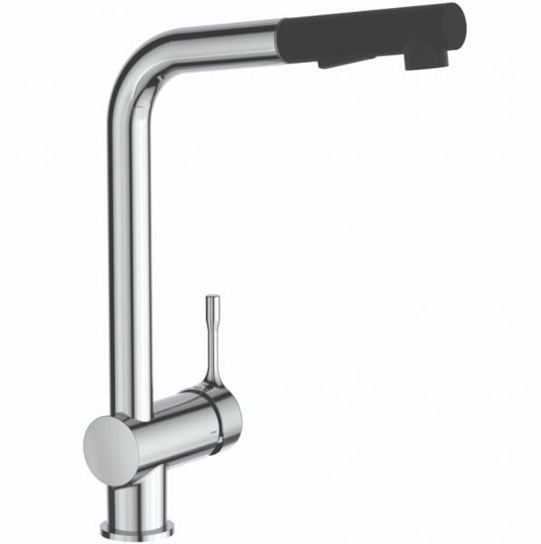 Ideal Standard A4 køkkenarmatur med udtræk - Krom/sort Ideal Standard A4 køkkenarmatur med udtræk - Krom/sort