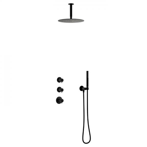 Damixa Iris XS 2 brusesystem til indbygning - Loft - Mat sort Damixa Iris XS 2 brusesystem til indbygning - Loft - Mat sort