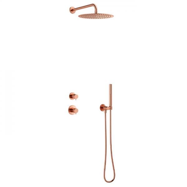 Damixa Iris DS 1 brusesystem til indbygning - Børstet kobber