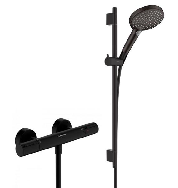 Hansgrohe Ecostat Element komplet brusesæt - Mat sort Hansgrohe Ecostat Element komplet brusesæt - Mat sort