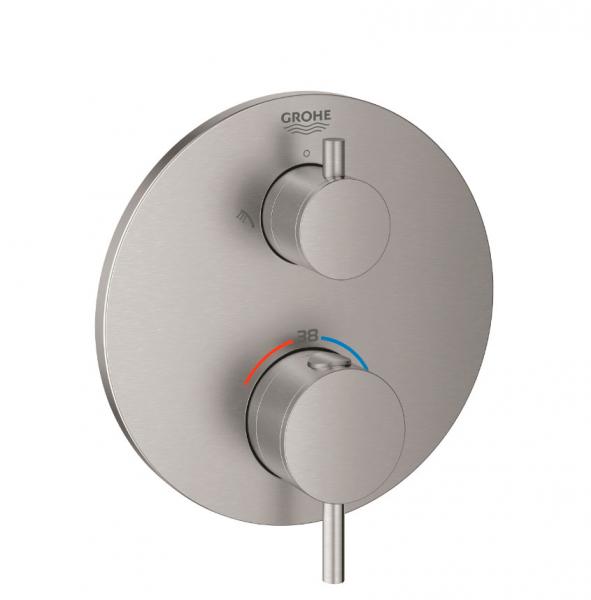 Grohe Atrio brusetermostat t/indbygning - Steel Grohe Atrio brusetermostat t/indbygning - Steel