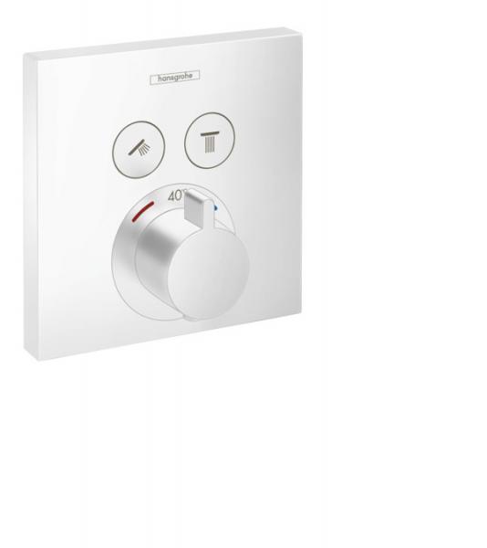 Hansgrohe ShowerSelect indbygningsarmatur - 2 udtag - Hvid mat Hansgrohe ShowerSelect indbygningsarmatur - 2 udtag - Hvid mat