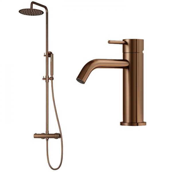 Lavabo Argo & Mira RS komplet pakke til badeværelset - Kobber PVD