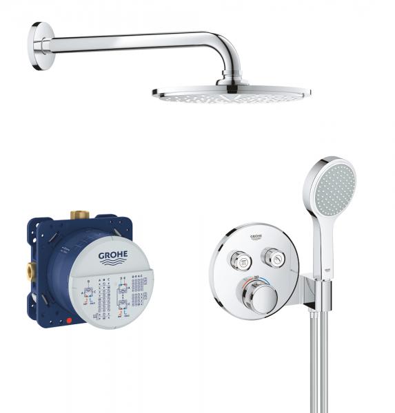 Grohe SmartControl Rainshower 210 komplet brusesystem til indbygning m/ integreret bruseholder Grohe SmartControl Rainshower 210 komplet brusesystem til indbygning m/ integreret bruseholder