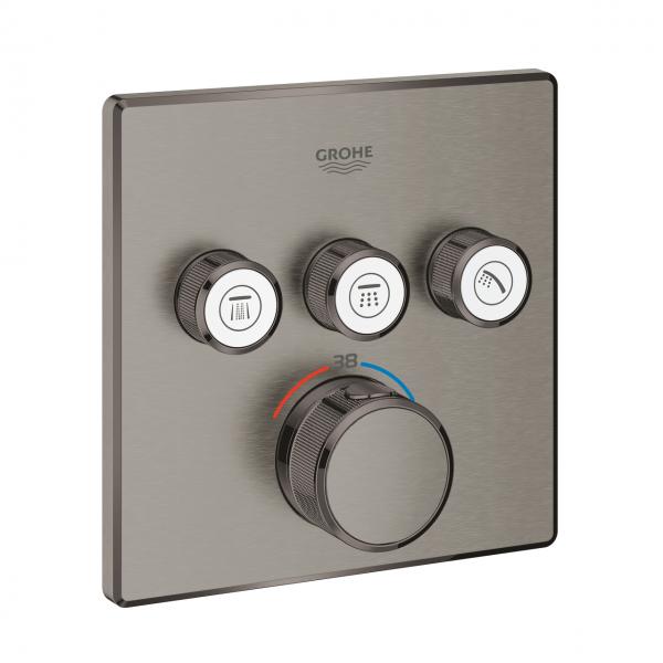 Grohe SmartControl indbygningsarmatur med 3 udtag - Børstet hard graphite Grohe SmartControl indbygningsarmatur med 3 udtag - Børstet hard graphite