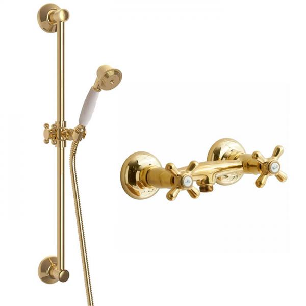 Lavabo Retro komplet brusesystem - Massiv messing Lavabo Retro komplet brusesystem - Massiv messing