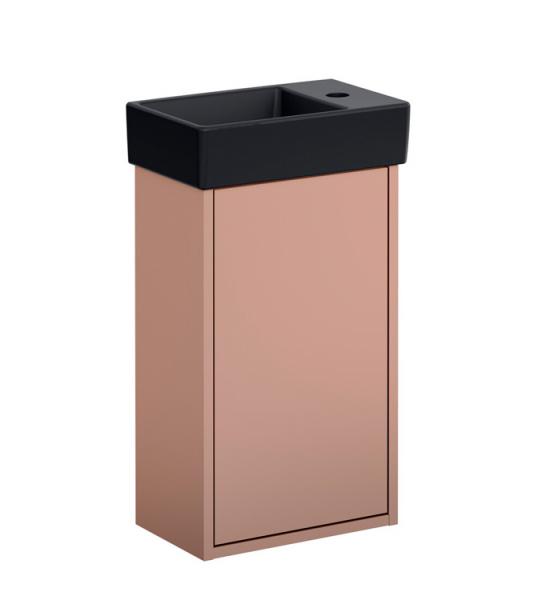 Gustavsberg Artic Small 33 møbelsæt - vask til venstre - Fersken/sort Gustavsberg Artic Small 33 møbelsæt - vask til venstre - Fersken/sort