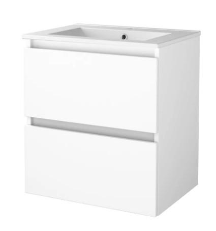 Sanibell Basicline møbelsæt 60 m/integrerede greb - Hvid højglans Sanibell Basicline møbelsæt 60 m/integrerede greb - Hvid højglans